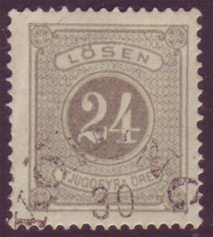 SWJ082 Sweden Scott # J8 VF, Postage Due 1874