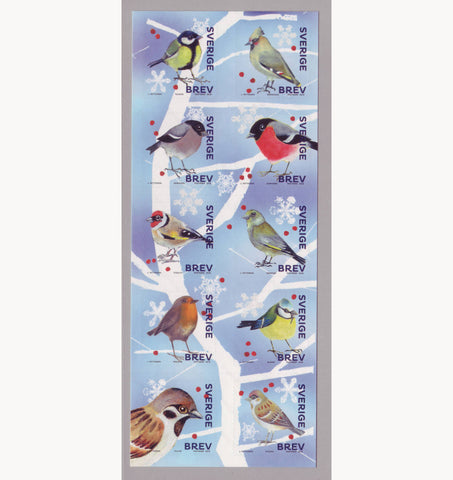 SW2914 Sweden Winter Birds Booklet - 2018