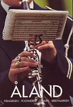 Aland Year Set cover showing marching band musician playing his clarinet.